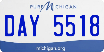 MI license plate DAY5518