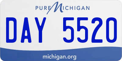 MI license plate DAY5520