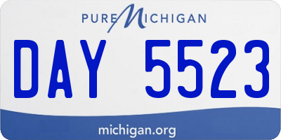 MI license plate DAY5523