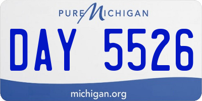 MI license plate DAY5526