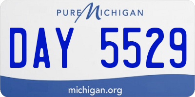 MI license plate DAY5529