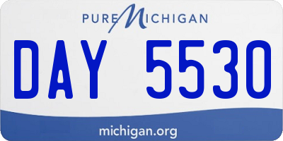 MI license plate DAY5530