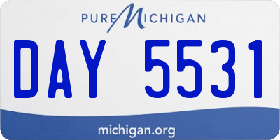 MI license plate DAY5531