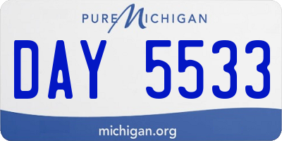 MI license plate DAY5533