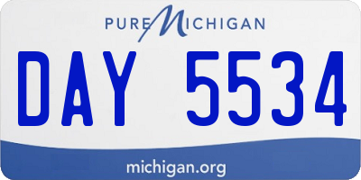 MI license plate DAY5534