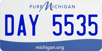 MI license plate DAY5535