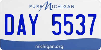 MI license plate DAY5537
