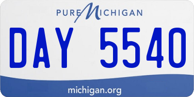 MI license plate DAY5540