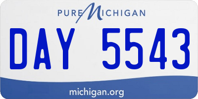 MI license plate DAY5543