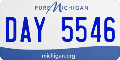 MI license plate DAY5546