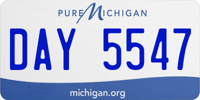 MI license plate DAY5547