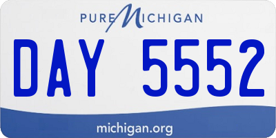 MI license plate DAY5552