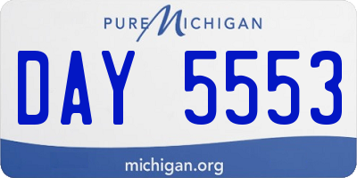 MI license plate DAY5553