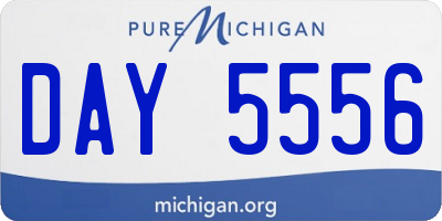 MI license plate DAY5556