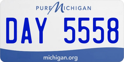 MI license plate DAY5558