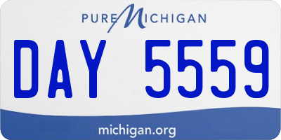 MI license plate DAY5559