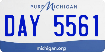 MI license plate DAY5561