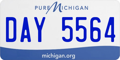 MI license plate DAY5564