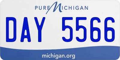 MI license plate DAY5566