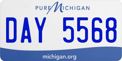 MI license plate DAY5568