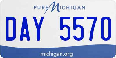 MI license plate DAY5570
