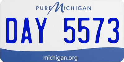 MI license plate DAY5573