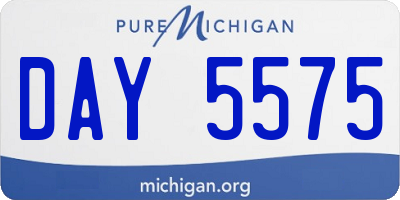 MI license plate DAY5575
