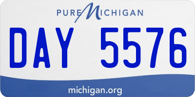 MI license plate DAY5576
