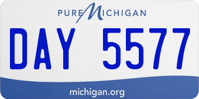MI license plate DAY5577