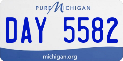 MI license plate DAY5582