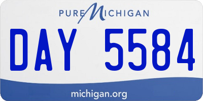MI license plate DAY5584
