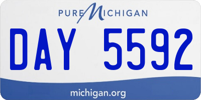 MI license plate DAY5592