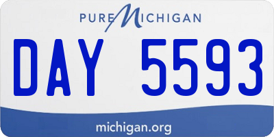 MI license plate DAY5593