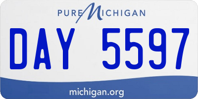 MI license plate DAY5597