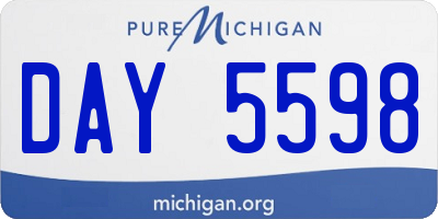 MI license plate DAY5598