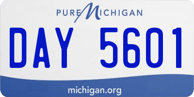 MI license plate DAY5601