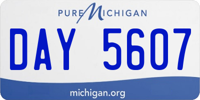 MI license plate DAY5607