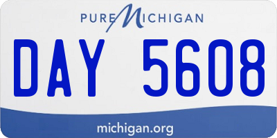 MI license plate DAY5608