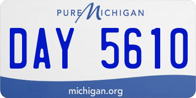 MI license plate DAY5610