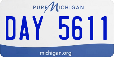 MI license plate DAY5611
