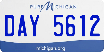 MI license plate DAY5612