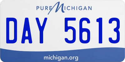 MI license plate DAY5613
