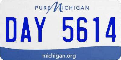 MI license plate DAY5614