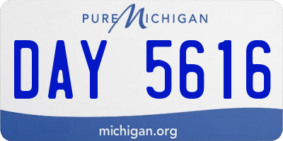 MI license plate DAY5616