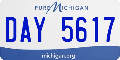 MI license plate DAY5617