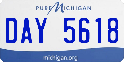 MI license plate DAY5618