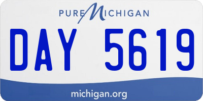 MI license plate DAY5619