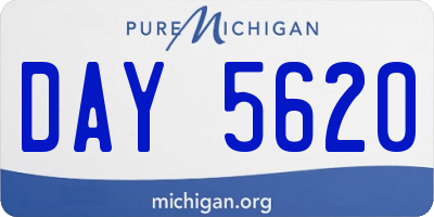 MI license plate DAY5620