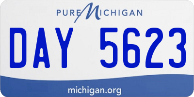 MI license plate DAY5623