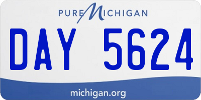 MI license plate DAY5624